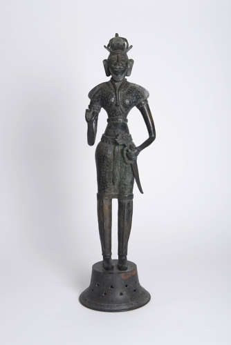 SRI LANKAN BRONZE FIGURE, 19TH CENTURY