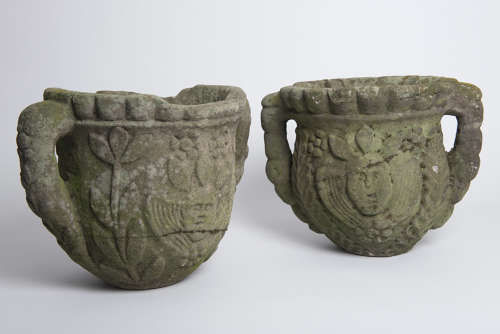 STONE GARDEN URNS 18TH CENTURY